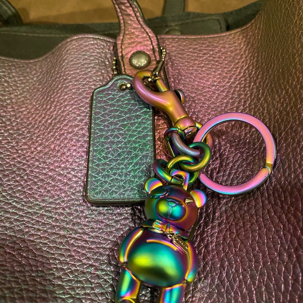 Coach Iridescent Multicolor Leather Tote Bag - Picture 6 of 6